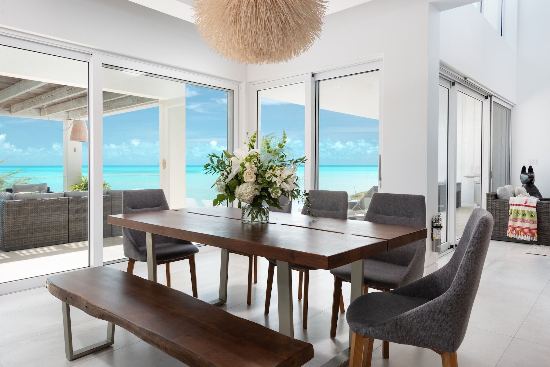 Dining table with a view